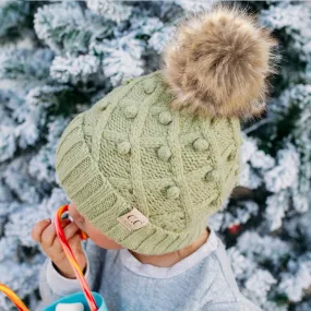 CC Kids and Adult Crafted Pom Detail Beanies Hats