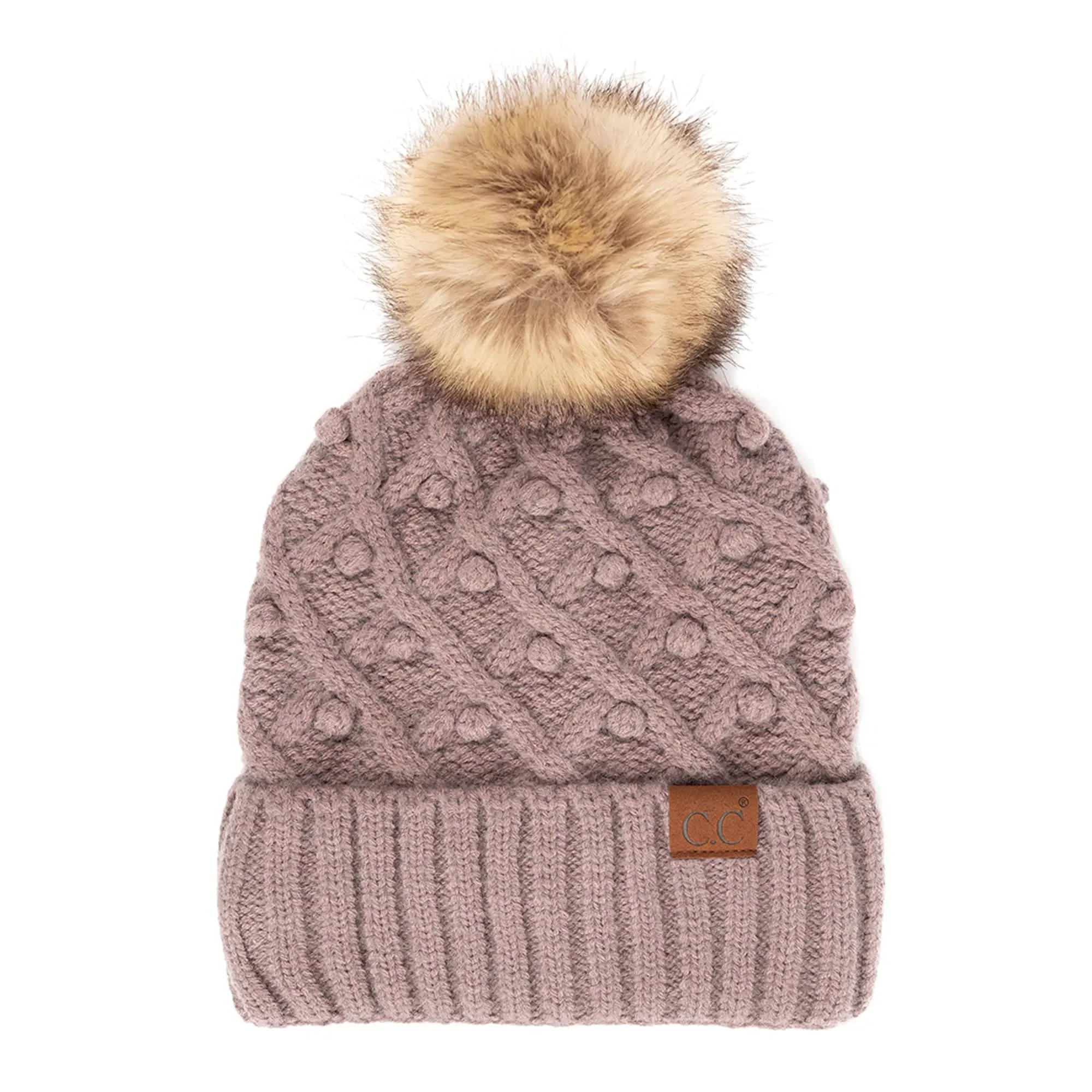 CC Kids and Adult Crafted Pom Detail Beanies Hats