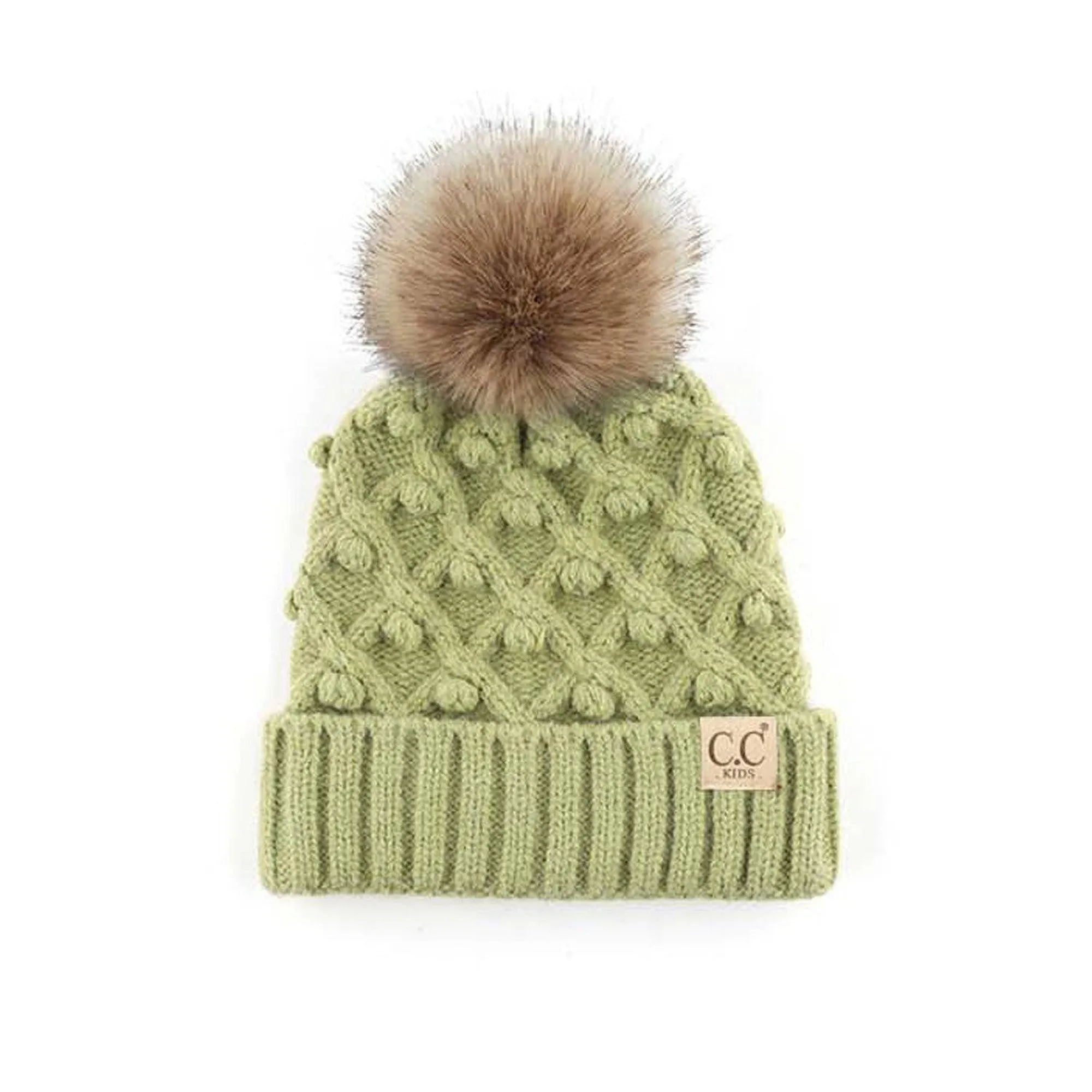 CC Kids and Adult Crafted Pom Detail Beanies Hats