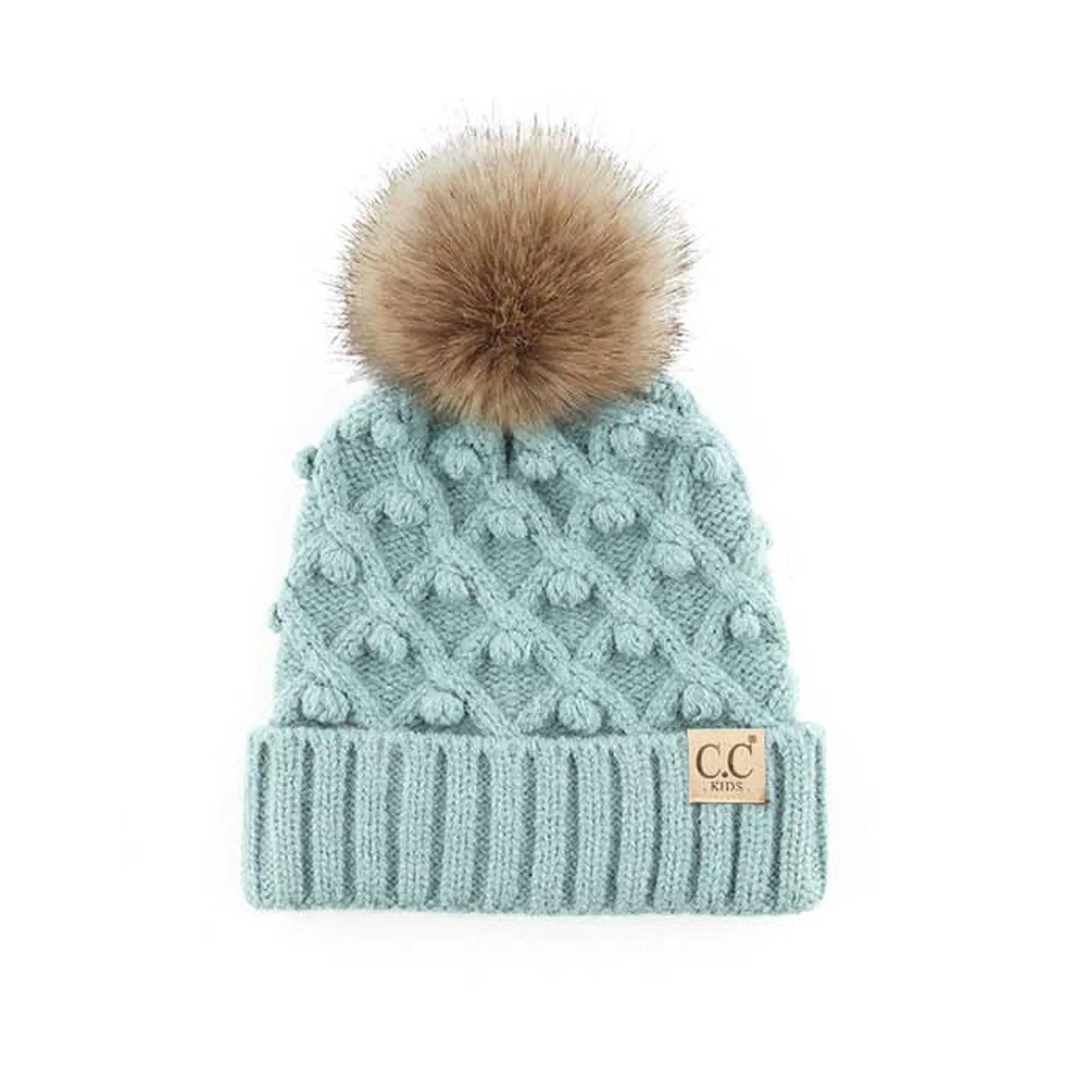 CC Kids and Adult Crafted Pom Detail Beanies Hats