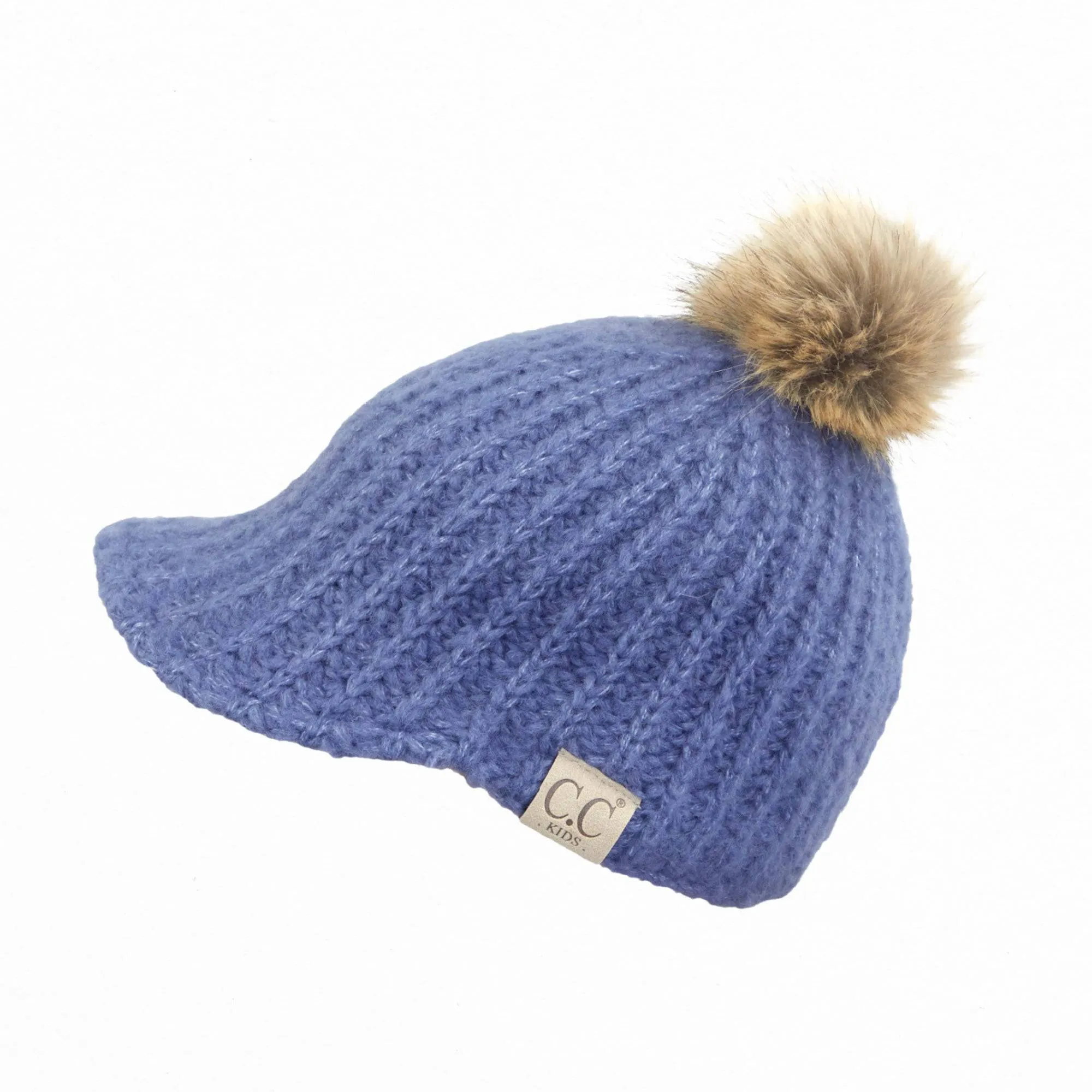 CC Knitted Kids Toddler to Kid 1T to 5T Pom Ball Cap Beanie