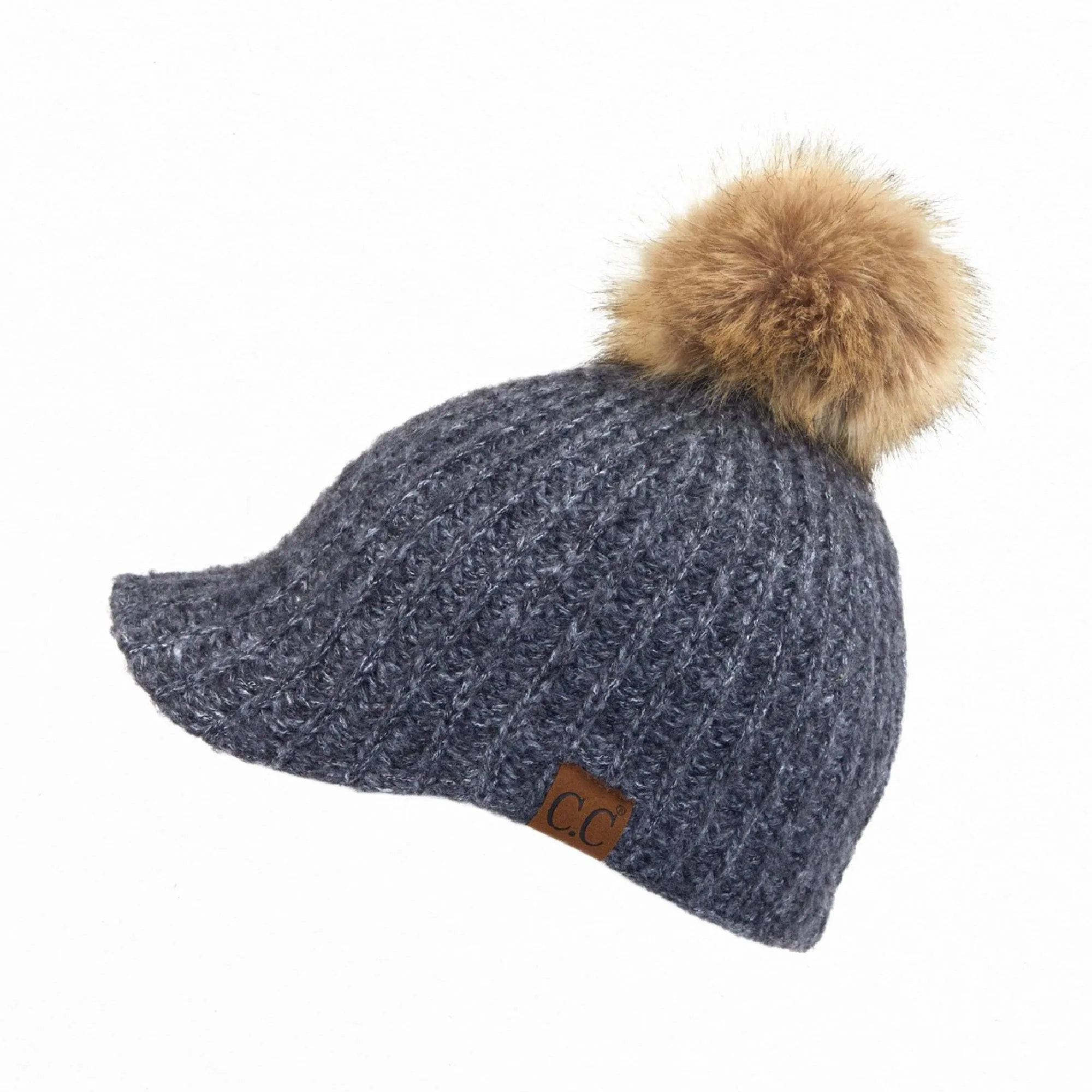 CC Knitted Kids Toddler to Kid 1T to 5T Pom Ball Cap Beanie