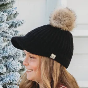 CC Knitted Kids Toddler to Kid 1T to 5T Pom Ball Cap Beanie