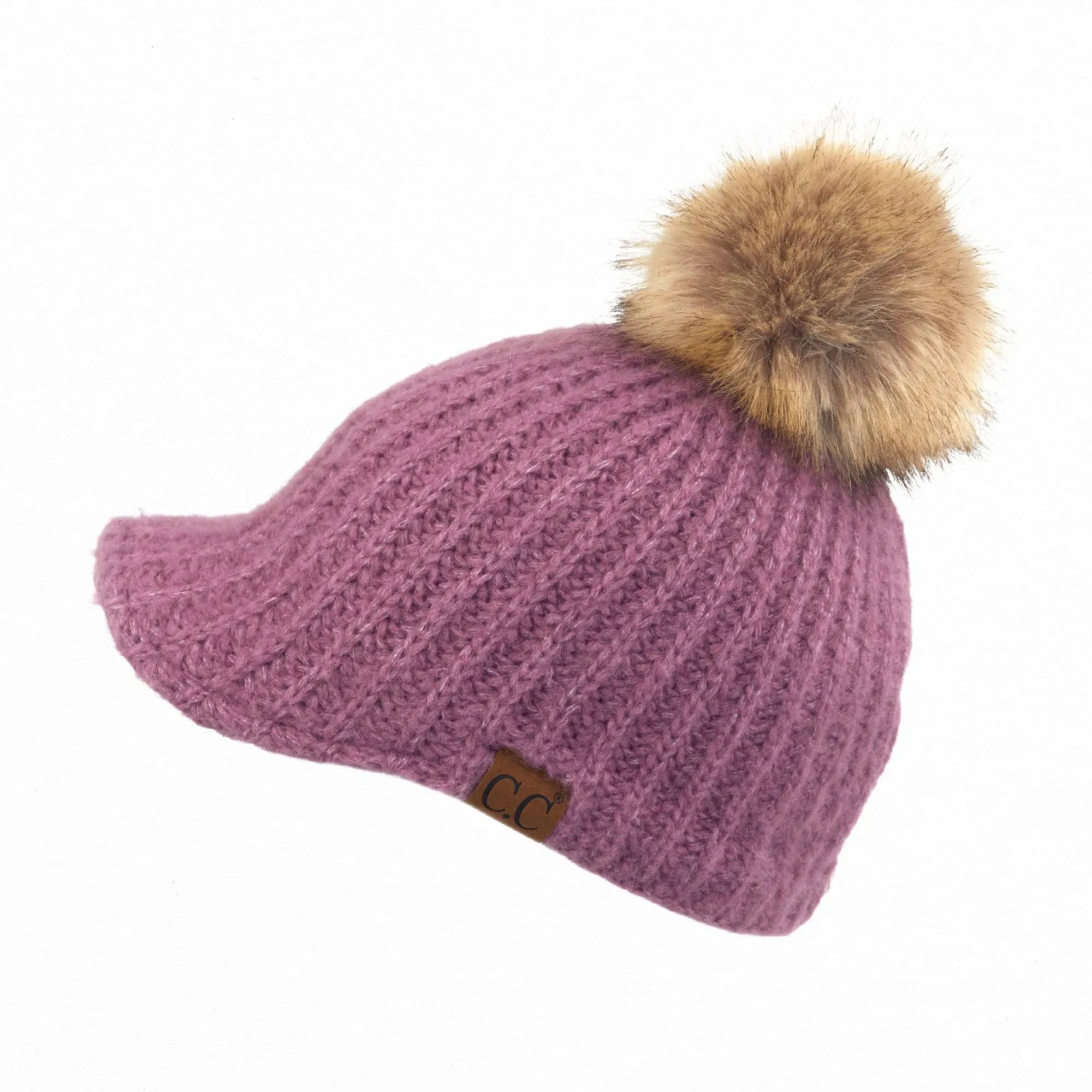 CC Knitted Kids Toddler to Kid 1T to 5T Pom Ball Cap Beanie