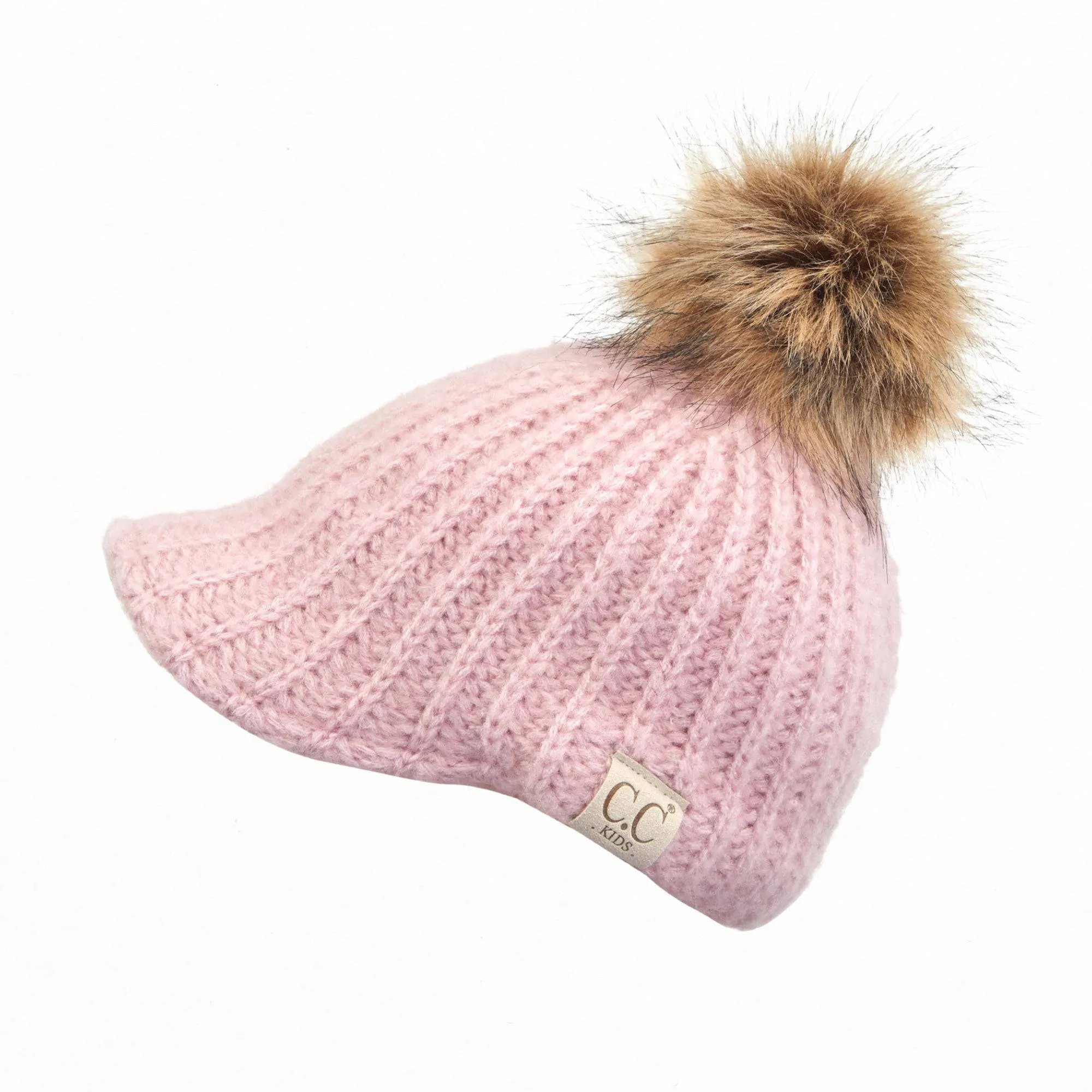 CC Knitted Kids Toddler to Kid 1T to 5T Pom Ball Cap Beanie
