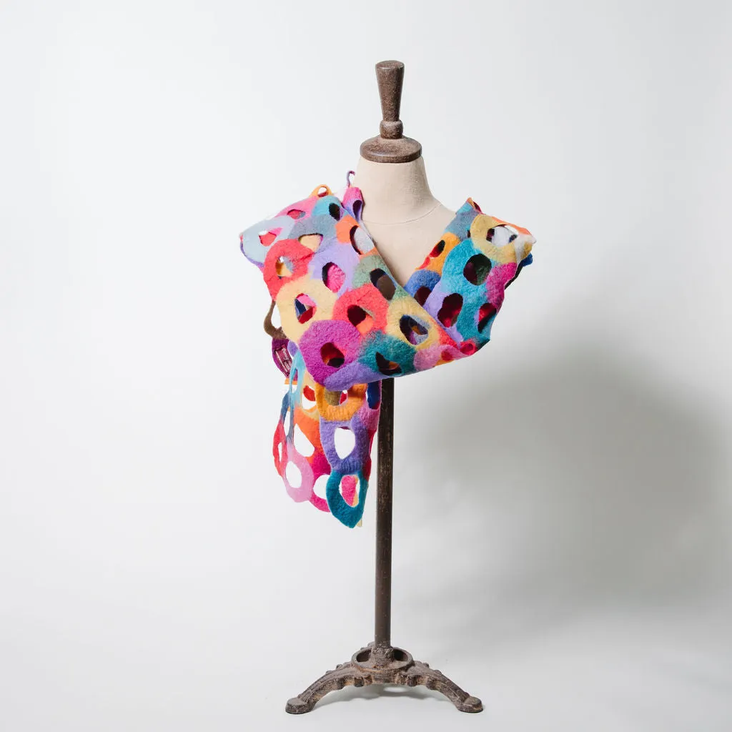 Colorful rings scarf