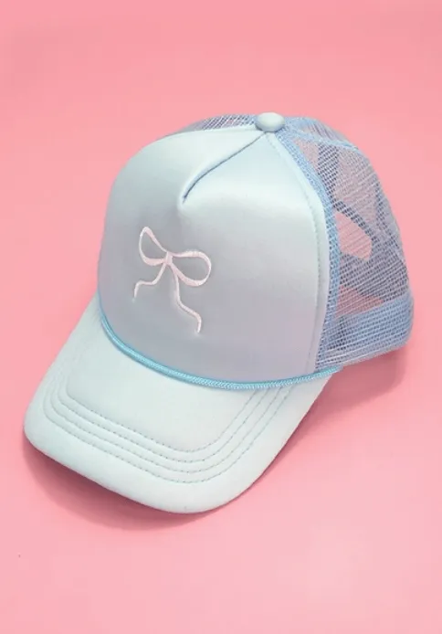 Embroidery Bow Trucker Hat