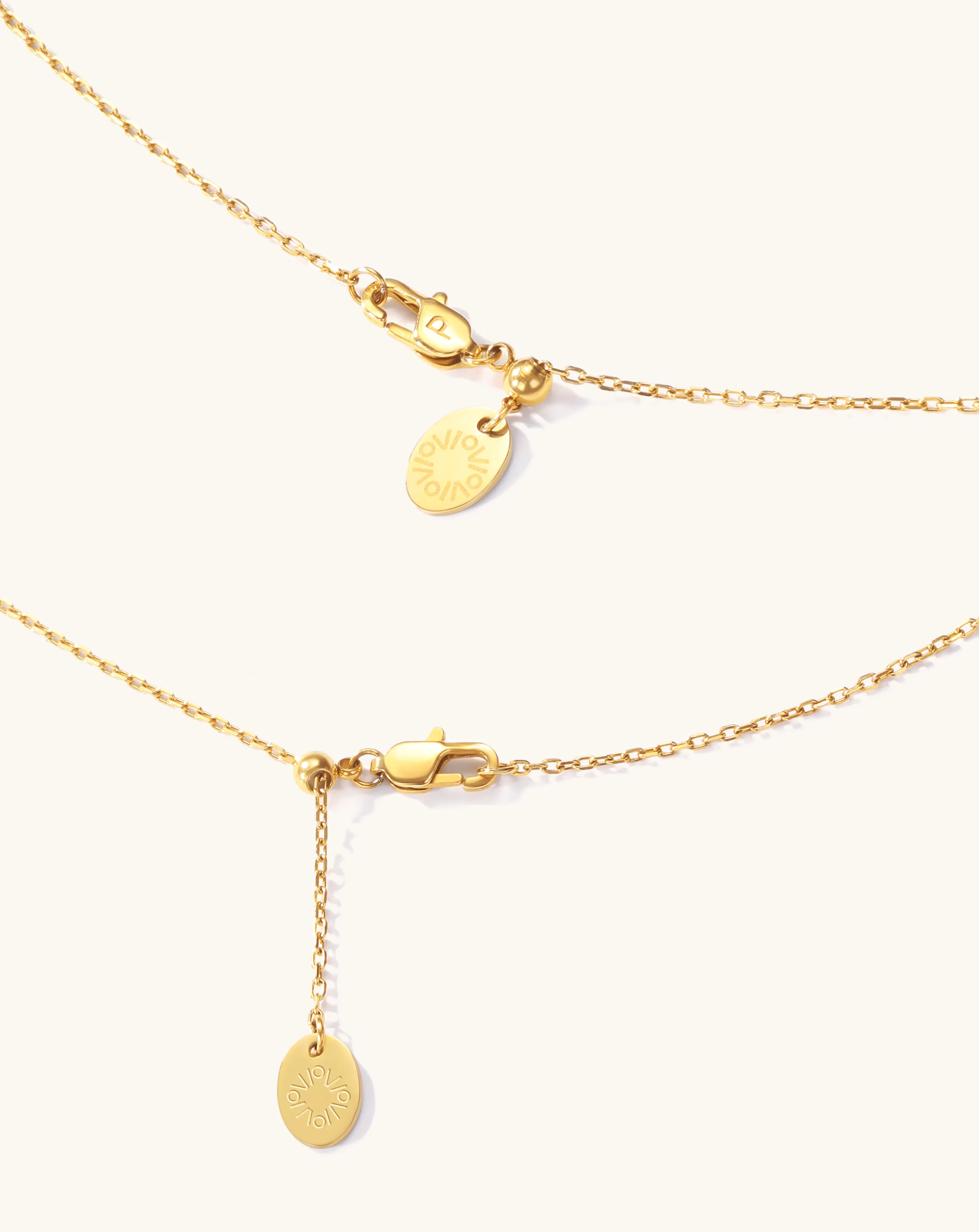 GlamBottle Duo Initial Necklace, 4-5mm, 5A