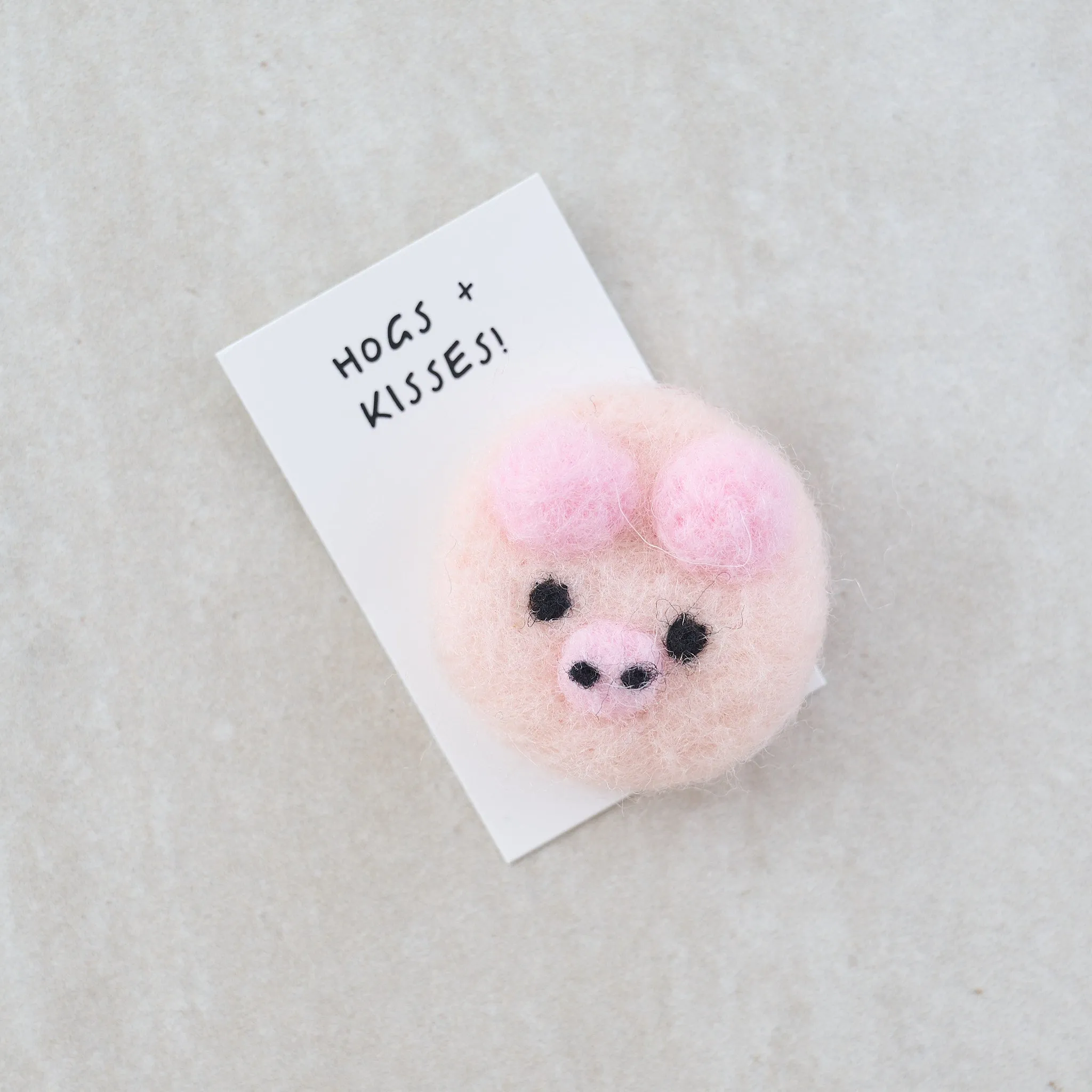 Happy Piggin' Birthday Wool Felt Pig In A Matchbox