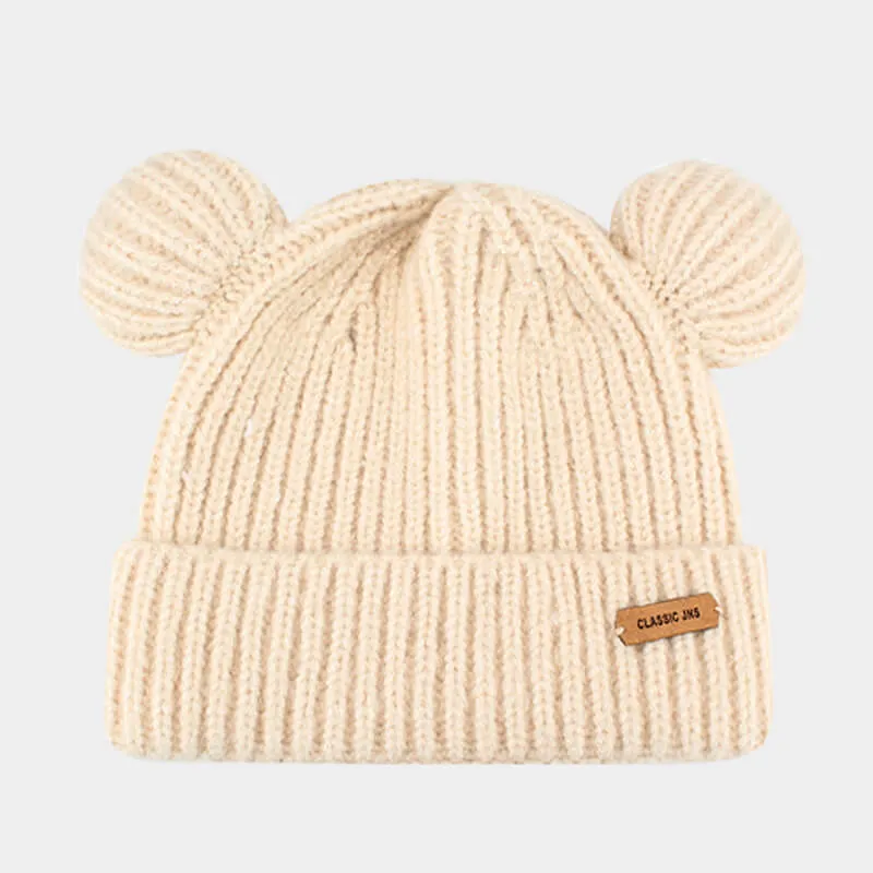 Knitted Bear Ears Winter Aesthetic Hat