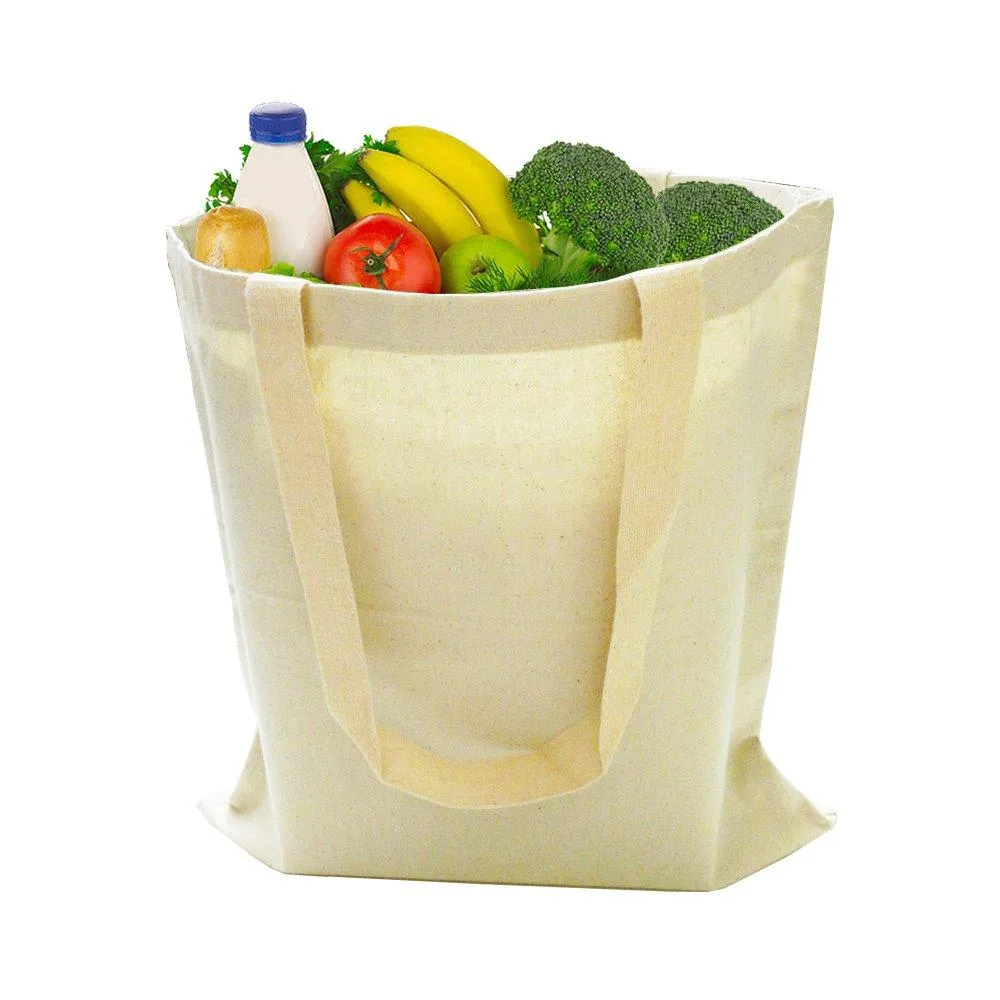 Reusable Basic Shopping Grocery Cotton Tote Bags