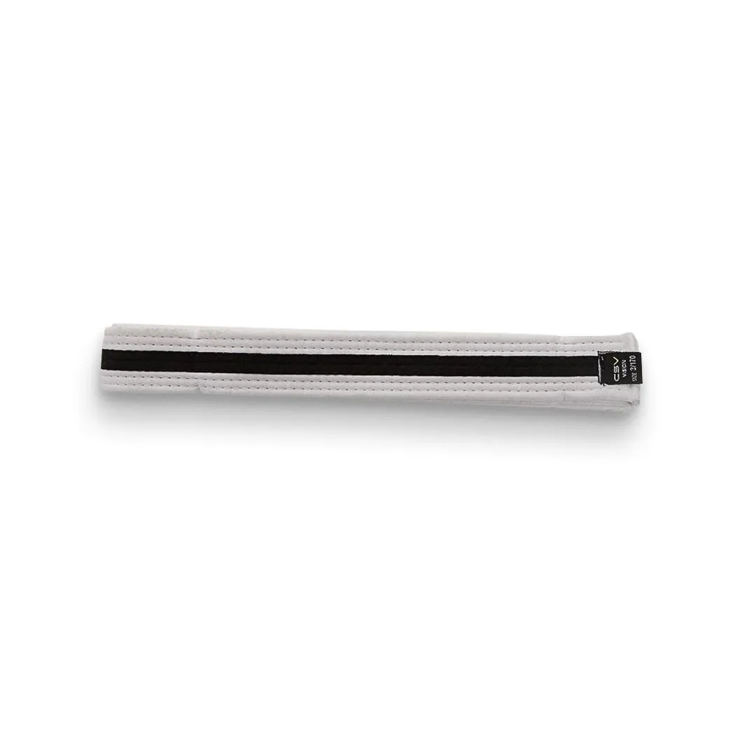 Striped White Belt