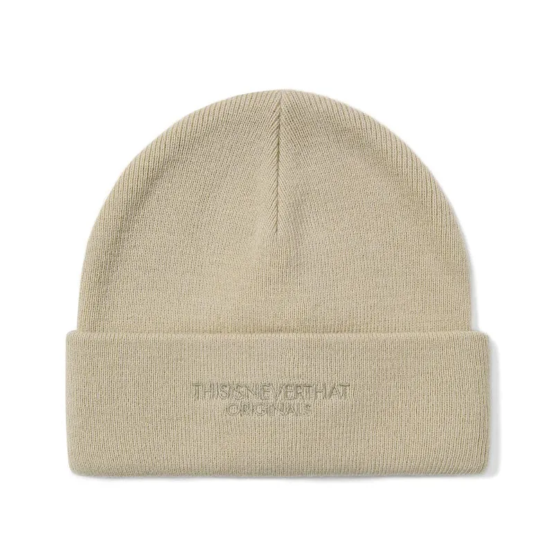 thisisneverthat FR-Logo Beanie Beige